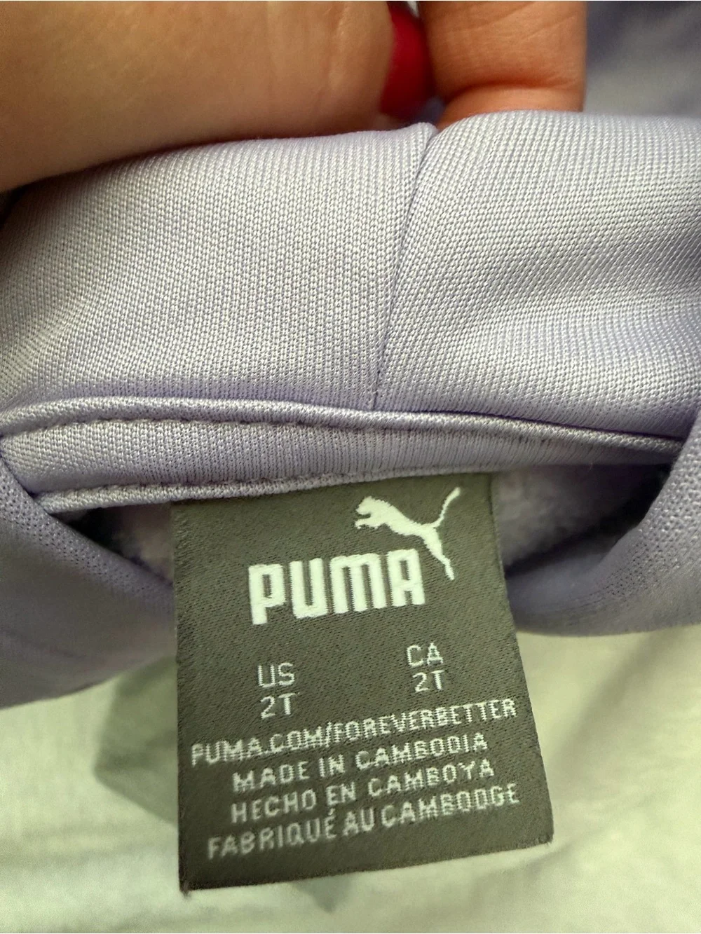 Puma Kids Lavender Hooded Jacket, Tee, and Leggings - Picture 6 of 6
